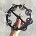 thumbnail image 3 of Portable Hi Hat Tambourine with Steel Bells for Drums and Percussion, 3 of 5