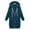 Blue, variant on Hooded Jackets for Women Solid Color Thickening and Fleece Long Hoodies Casual Zip Up Long Sleeve Coats