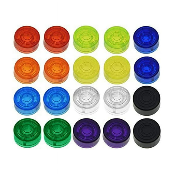 20Pcs Colorful Guitar Effect Pedal Footswitch Topper Foot Nail Cap Protection for