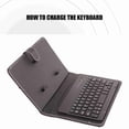 thumbnail image 4 of Keyboard Case, Universal Wireless Flip Cover with Phone Stand and Detachable Magnetic Keyboard for 4.5 to 6.8 Inch Mobile Devices, 4 of 7