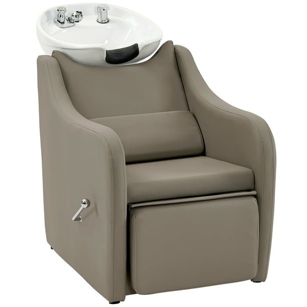 Products BarberPub Shampoo Barber Backwash Chair Extended, Ceramic