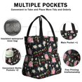 thumbnail image 3 of Pioneer Flower Floral Print Pattern Drawstring Lunch Bag Women - Drawstring Lunch Bag Insulated for Work Office - Stain-Resistant Large Lunchbags for Women with Multi-Pockets, 3 of 6