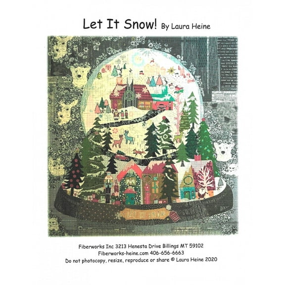 Let it Snow Collage Quilt Pattern by Laura Heine of Fiberworks