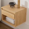thumbnail image 7 of Joyyskill Floating Nightstand Set of 2 with Drawer, Small Wall Mounted Bedside End Table, Modern Night Stand, Natural Oak, 7 of 7