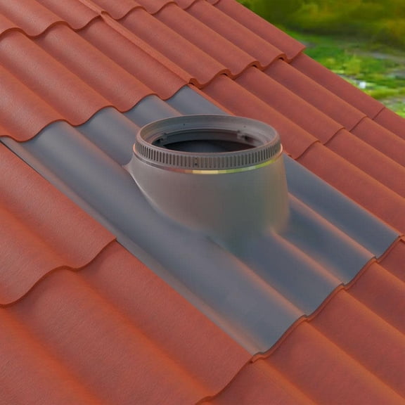 Velux ZTM 010 000050B Size Tmr 010 Tile Roof Pitched Flashing For 10" Diameter Sun Tunnel