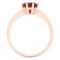 thumbnail image 4 of 1 ctw Solitaire Anniversary Ring for Women | Heart Cut Natural Garnet | Hyperallergenic Solid 18K Rose Gold, 4 of 5