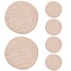 thumbnail image 1 of Juego de 6 manteles individuales redondos de arpillera: manteles individuales rústicos de yute para mesas de comedor, resistentes al calor, de estilo rústico natural, para decorar Acción de Gracias., 1 of 7