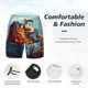 thumbnail image 3 of Balery Colorful Travel Luggage Gear Bañador para hombre, shorts de playa de secado rápido con entrepierna y forro de compresión-XX-Large, 3 of 6