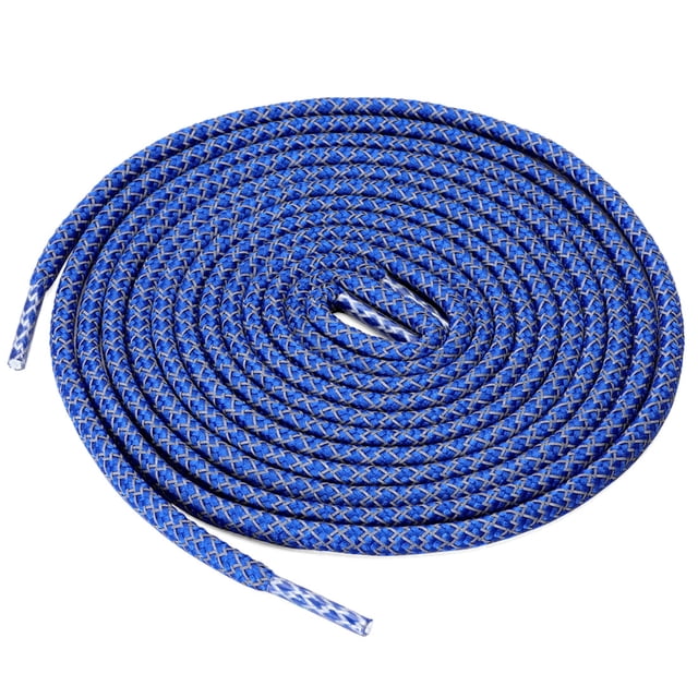 INSPIRE CHIC 2 Pairs Athletic Unisex Elastic Reflective Round Shoelaces for Sneakers Royal Blue 160 cm/63"