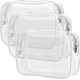 thumbnail image 1 of Neceser transparente, Packism Paquete de 3 Neceser aprobado Bolsa de tamaño de cuarto de galón, Neceser de viaje para cosméticos y maquillaje para mujeres y hombres, Equipaje de mano Aeropue, 1 of 2