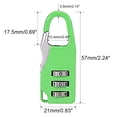 thumbnail image 4 of Unique Bargains 3 Digit Combination Padlock, 3.5mm Shackle, Zinc Alloy Code Padlock Green, 4 of 4