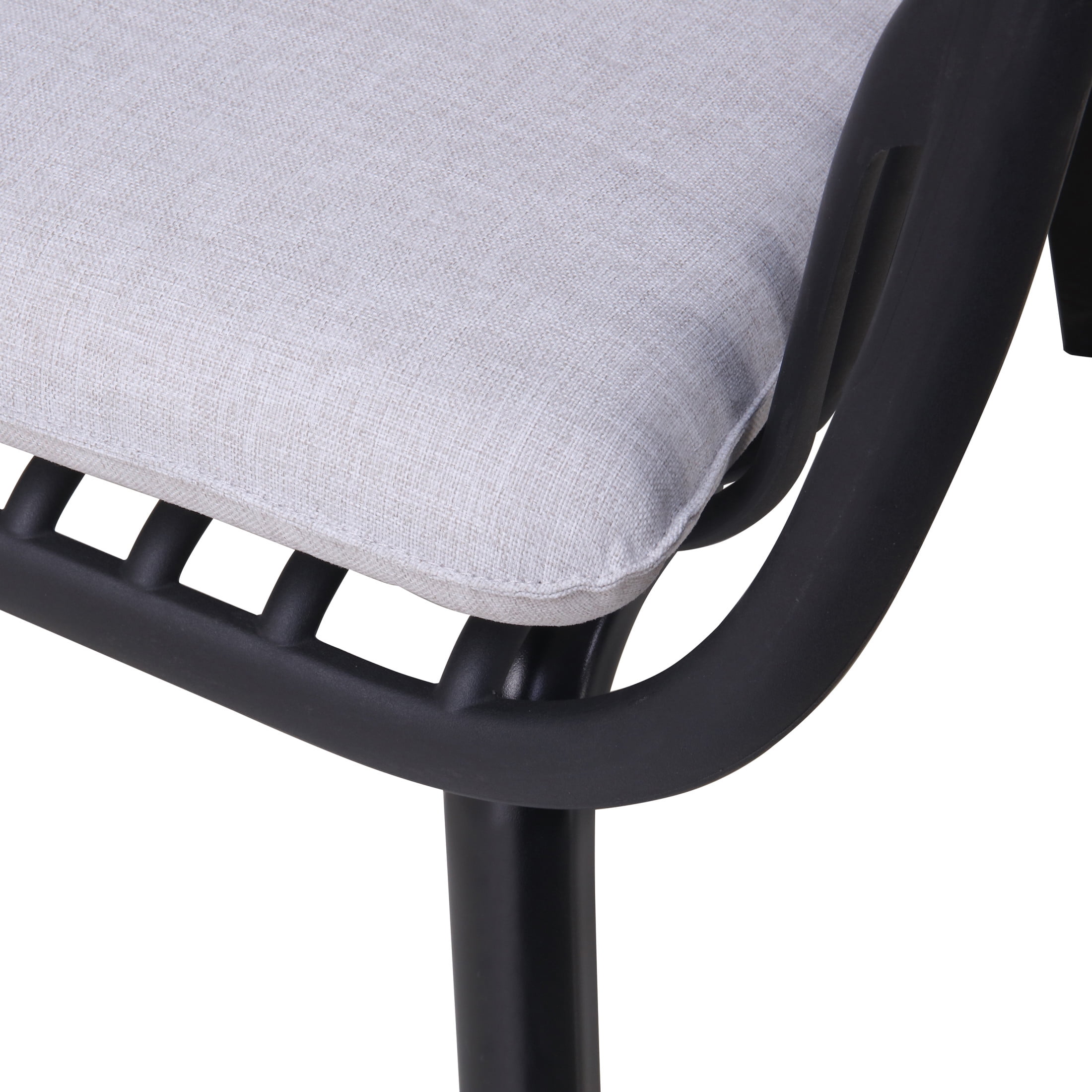 Modern Club Chairs, PP, Grey (Set of 2)