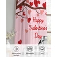 thumbnail image 6 of Valentine's Day Sheer Curtains 39 Inch Length 2 Panels Set for Living Room/Bedroom, Ombre Pink Love Tree Truck Roses Plaid Kitchen Curtains Grommet Semi-Sheer Curtains Window Treatments 27.5"x39"x2, 6 of 7