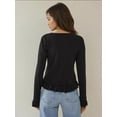 thumbnail image 4 of Fitted Crew Neck Knitted Cardigan, 4 of 5