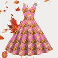 thumbnail image 2 of Elegant Women's Formal Dress Thanksgiving Turkey Print Oversized Skirt Fashionable Versatile Holiday Party Attire, 2 of 2