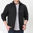 thumbnail image 6 of WREESH Fashion Winter Jacket Men'S Casual Solid Color Zipper Pockets Long Sleeve Hooded Casual Outwear Black, 6 of 6