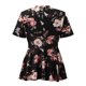 thumbnail image 5 of Tops estampados de manga corta de gran tamaño para ocio con cuello redondo a la moda para mujer Fridja  bn7562, 5 of 7