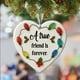 thumbnail image 4 of Adorno de la amistad de cristal marino en forma de corazón | Decoración de recuerdo hecha a mano para colgar en el árbol de Navidad | Regalo único para una hermana, amiga o compañera de trabajo |, 4 of 5