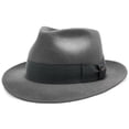 thumbnail image 2 of Walrus Hats Compass Grey  Diamond Crown Fedora – 100% Australian Wool Felt Hat with Grosgrain Band & Walrus Logo Pin – Stylish Unisex Fedora, 2 of 9