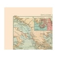 thumbnail image 3 of Historic Nautical Map - Mediterranean Sea Eastern - Perthes 1914 - 26.14 x 23 - Vintage Wall Art, 3 of 5