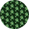 thumbnail image 1 of Ahgly Company Indoor Round Patterned Night Black Area Rugs, 7' Round, 1 of 6