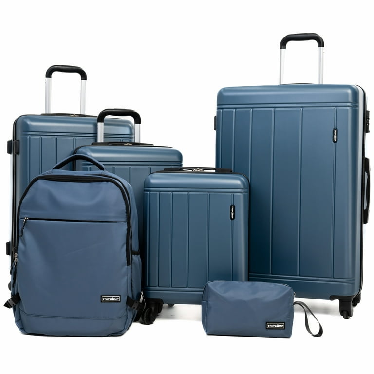 Tripcomp 6 Piece Hardside Luggage Sets Spinner Wheels with TSA