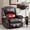 Dark Brown, variant on LLappuil Recliner Chair, 360° Swivel Massage Recliner Chair with Heat, Nursery Glider Rocker Manual Recliner Chair with Side Pockets for Living Room, Bedroom Light Brown