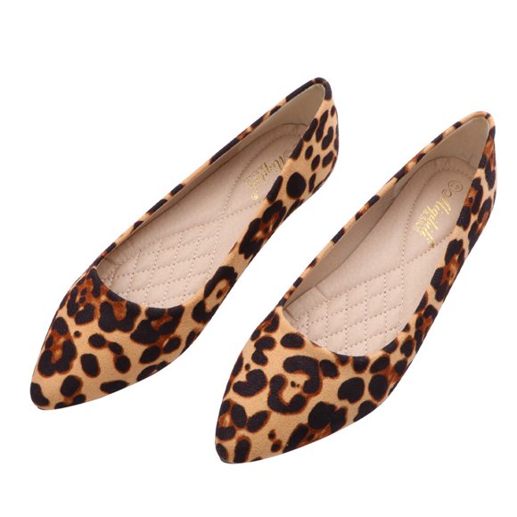 LEEYNEERClassic Flats Shoes for Women Dressy Casual Leopard Woman Miss