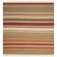 thumbnail image 2 of SAFAVIEH Striped Kilim STK317A Handwoven Green Rug, 2 of 7