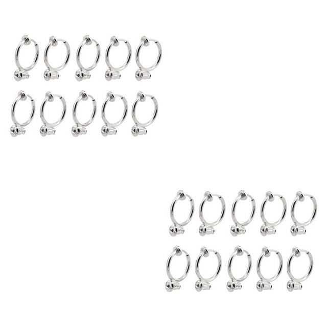 Wisewang 10 Pcs Clips d'Oreilles Convertisseurs Accessoires Boucles d'Oreilles Composants Bijoux Résistants à l'Usure Type17 2Ensemble