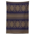 thumbnail image 3 of Ambesonne Turkish Pattern Tablecloth Rectangular Table Cover, Damask Border, 60"x90", Sand Brown Indigo, 3 of 4