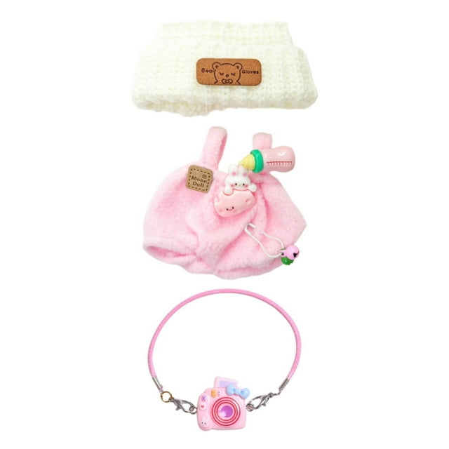 kjfeif Clothes for DOLL Clothes Outfits for Accessories Include Clothes Camera Backpack Small Bottle Pendant Pefect Accessories for DOLL