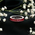 thumbnail image 6 of Rosec Jewels Lab Grown Ruby Eternity Band for Women - Wedding Anniversary Ring - AAAA Quality Certified - with Jewelry Box, 925 Sterling Silver, US 9.50, 6 of 9