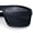 Shiny Black Frame - Black Lens, variant on SA106 Mens Polarized Flat Top Square Sunglasses Matte Finish Rectangular UV400 Anti Glare Driving Matte Tortoise Frame - Black Lens