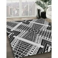 thumbnail image 2 of Ahgly Company Indoor Square Patterned Light Gray Novelty Area Rugs, 6' Square, 2 of 6