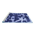thumbnail image 2 of Ahgly Company Machine Washable Indoor Rectangle Abstract Blue Modern Area Rugs, 7' x 9', 2 of 4