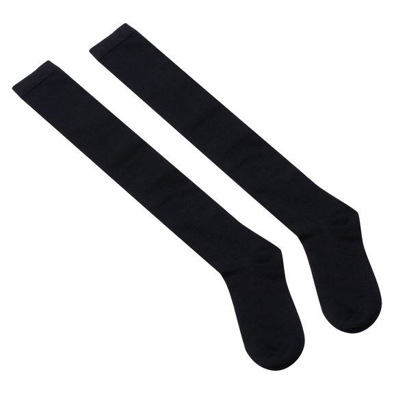 MERRYHAPY 4 Pairs Black Over-The-Knee Cotton Stockings for Women, Warm and Comfortable Legwear