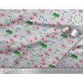 thumbnail image 3 of Soimoi Grey Velvet Fabric Palm Tree,Crab & Fish Ocean Decor Fabric Printed Yard 58 Inch Wide, 3 of 3