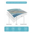 thumbnail image 5 of Quilts Twin-XL Size Bedding Set, Blue Coastal Lightweight Quilted Comforter, Summer Beach Nautical Abstract Art Soft Reversible Bedspread Coverlet with Pillow Covers for All Season, 68" x 98", 5 of 7