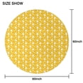 thumbnail image 6 of Yellow Lemon Fruit Shapes Orange Pattern Round Tablecloth 60"x60",Wrinkle Wipeable Table Cloth for Kitchen Dining Room Picnic Patio Party, 6 of 6