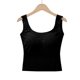 thumbnail image 4 of Camiseta interior con sujetador incorporado para mujer - Tirantes ajustables, prenda básica - Mezcla de algodón, M-XL, 4 of 5