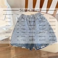 thumbnail image 3 of Cethrio Kids Boys Jean Shorts, Elastic Waist Summer 2025 Loose Denim Shorts Blue Size 3-4 T, 3 of 3