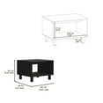thumbnail image 5 of Dtwnek TV Stand and Coffee Table for Living Room, Office, Black, 5 of 8