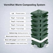 VermiTek 80 أوقية سماد مزرعة دودة بلاستيكية خضراء