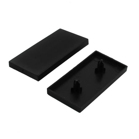 - 2 Pcs 60mm x 30mm 2 Cross Screw Leg Aluminum Profile End Cap Cover Black