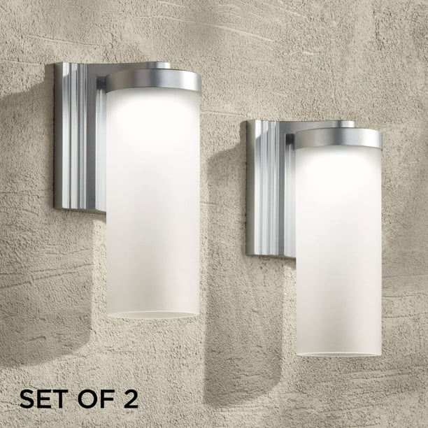 Possini Euro Design Modern Outdoor Wall Light Fixtures Set Of 2