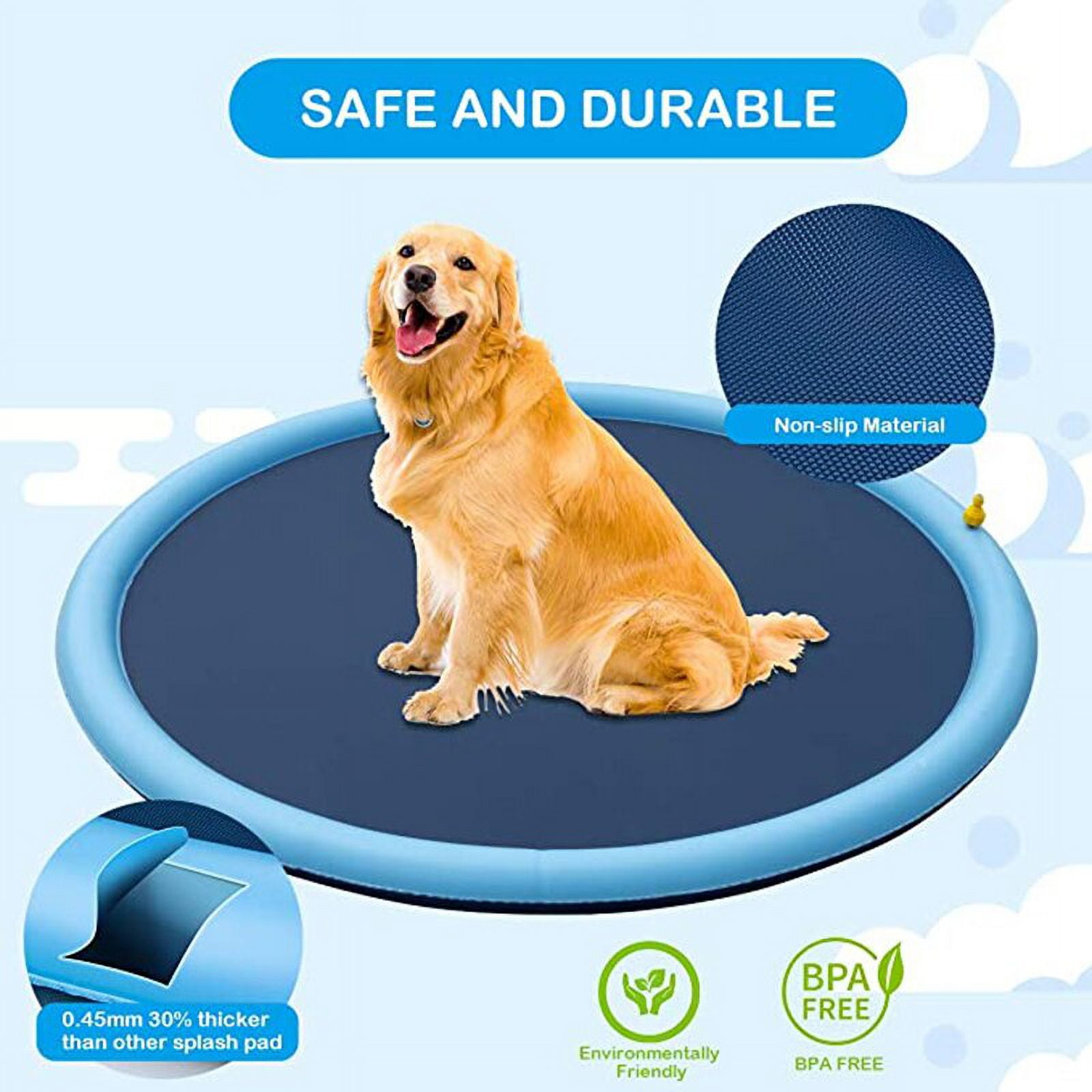 Buy Fountain Mat Pool [S/100cm] Pet Pool Kids Fountain Mat Heavy Duty Dog  Children's Pool Folding Baby Pool Portable Easy Summer Water Play Small  Dogs Medium Dogs Large Dogs (S 100) from