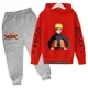thumbnail image 1 of Conjunto de 2 piezas de Naruto para niños y niñas, Sudadera con capucha y pantalones, traje deportivo de punto, sudaderas Kakashi, ropa deportiva para primavera, 1 of 1