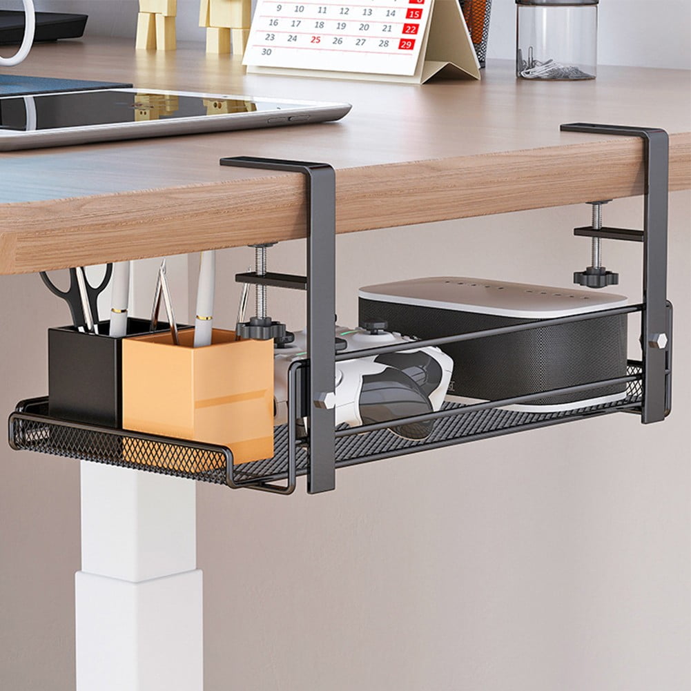 Wuweikeji Home Organization,Desk Cord Wire Organizer 4.5~8.5cm Adjustable Cable Management Under Desk Shelf