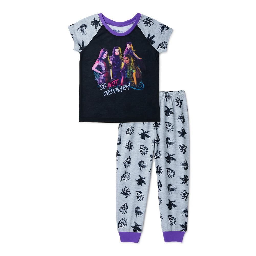 Descendants - Disney Descendants Girls Short Sleeve Top and Pant Pajama ...